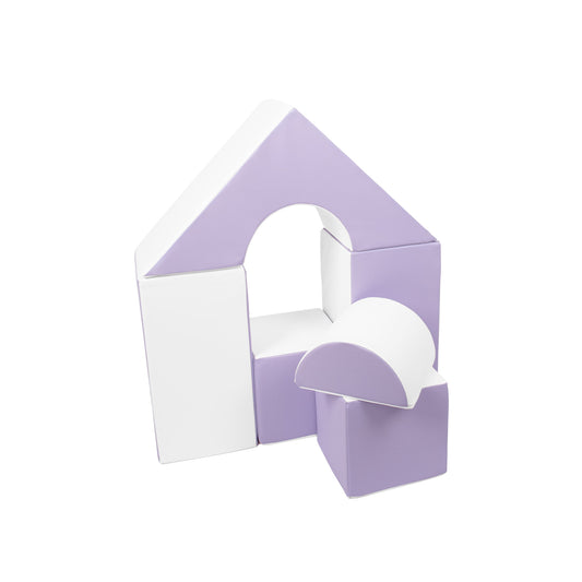 Castle Set (6 Pieces), Lilac & White