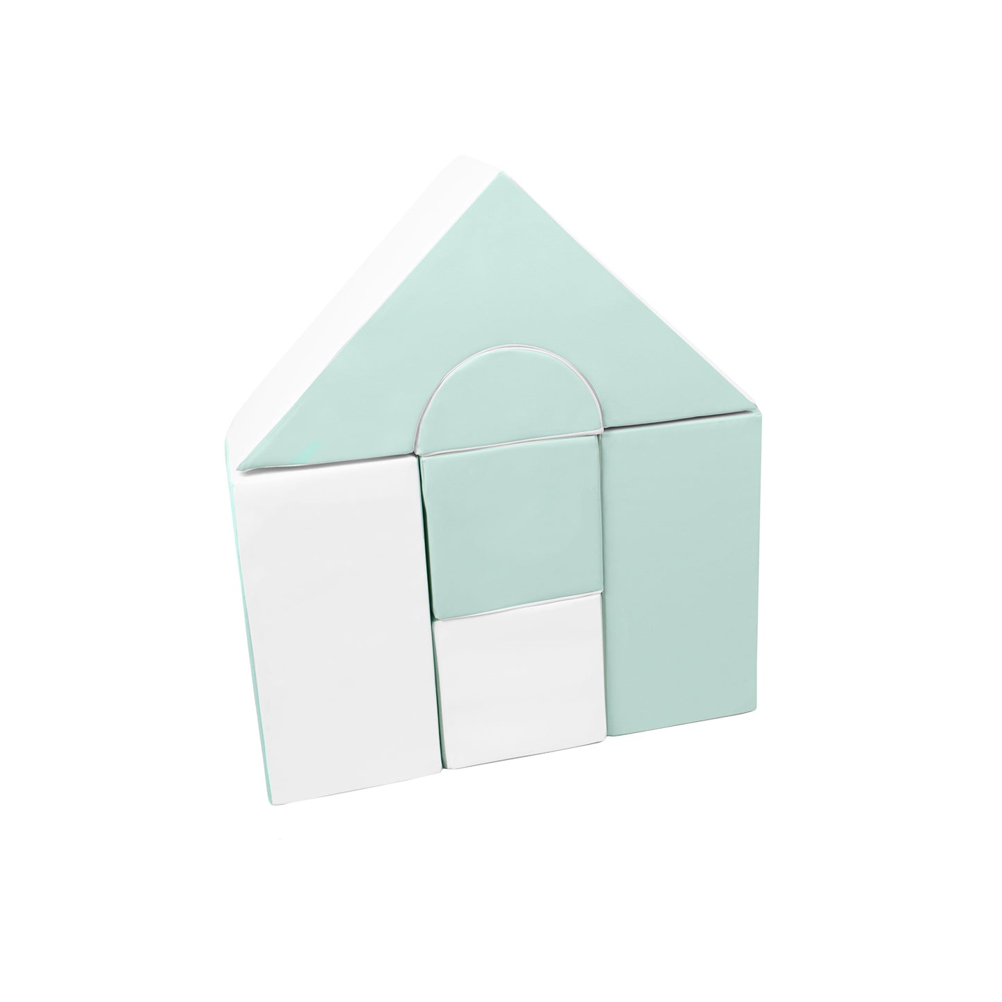 Castle Set (6 Pieces), Pastel Mint & White