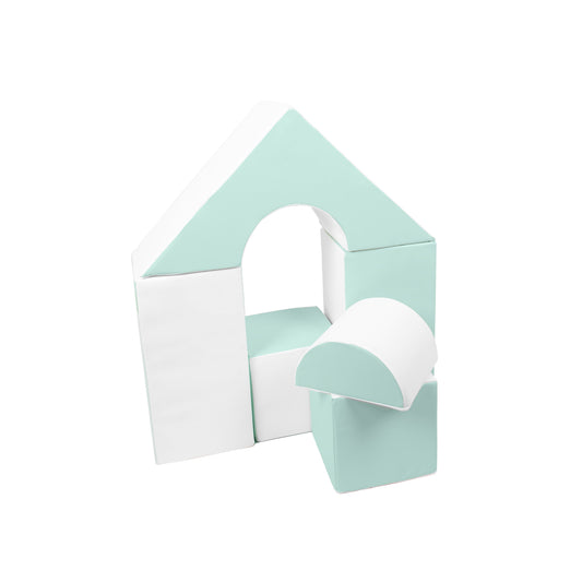 Castle Set (6 Pieces), Pastel Mint & White