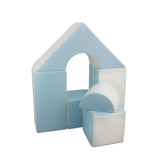 Castle Set (6 Pieces), Pastel Blue