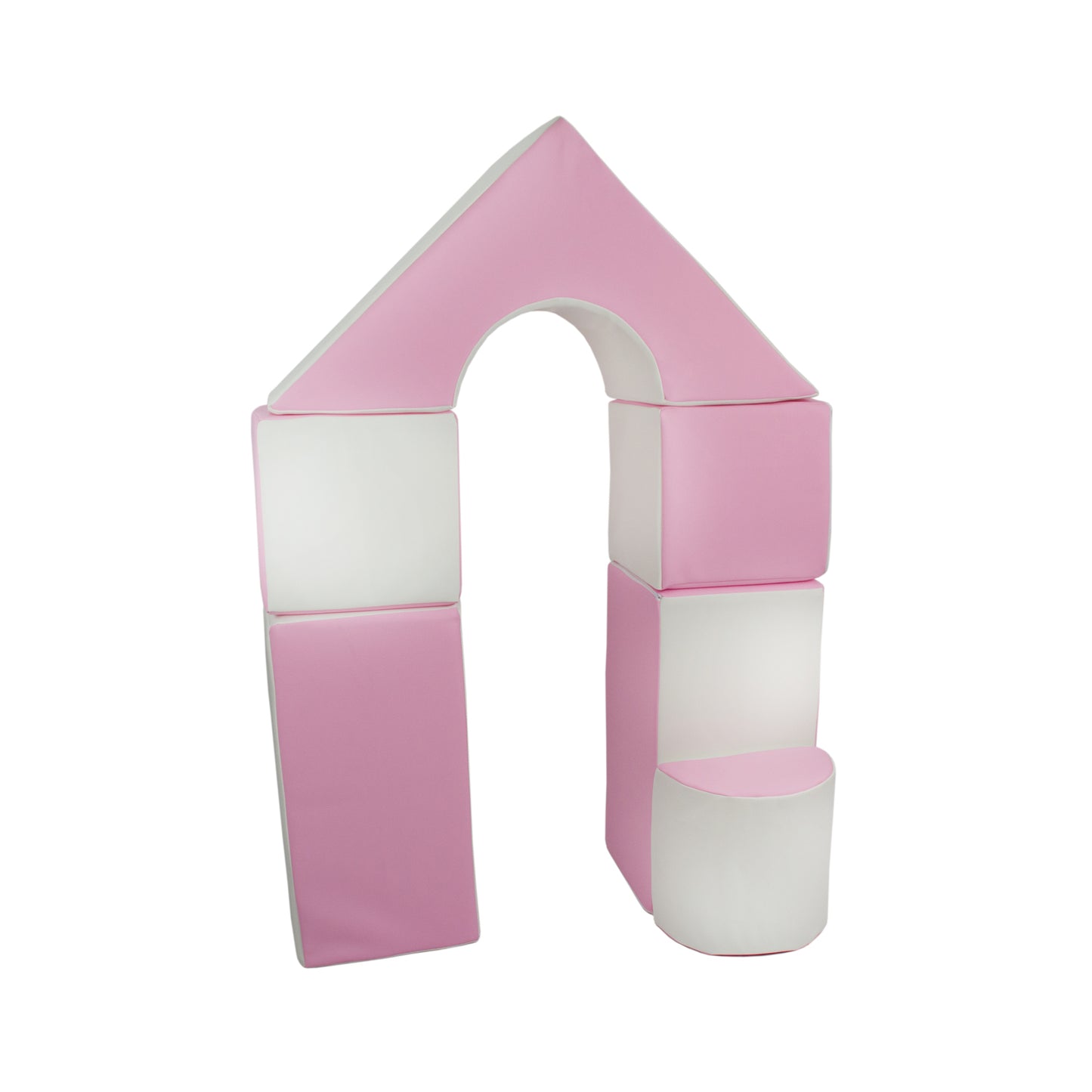 Castle Set (6 Pieces), Pastel Pink