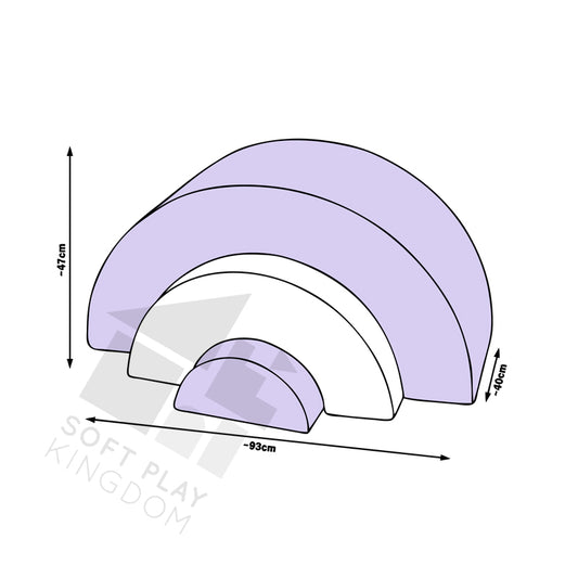 NEW Rainbow Soft Play Set, Lilac & White