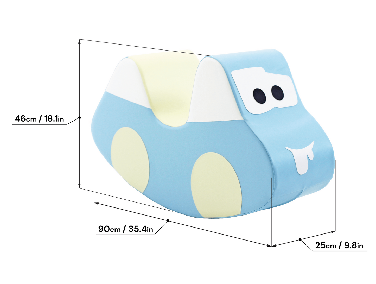 Car Rocker, Pastel Blue