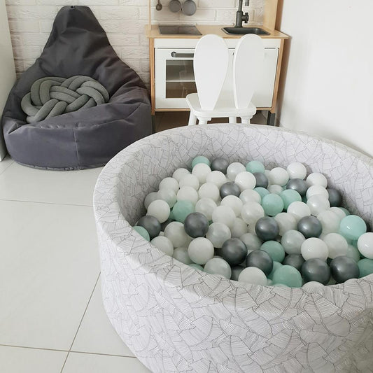 Luxe Ball Pit, Leaf Print (Choose your own ball colours)