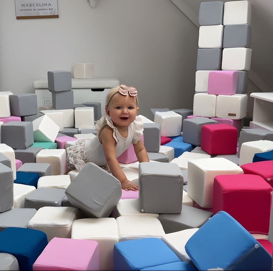 Large soft play store blocks